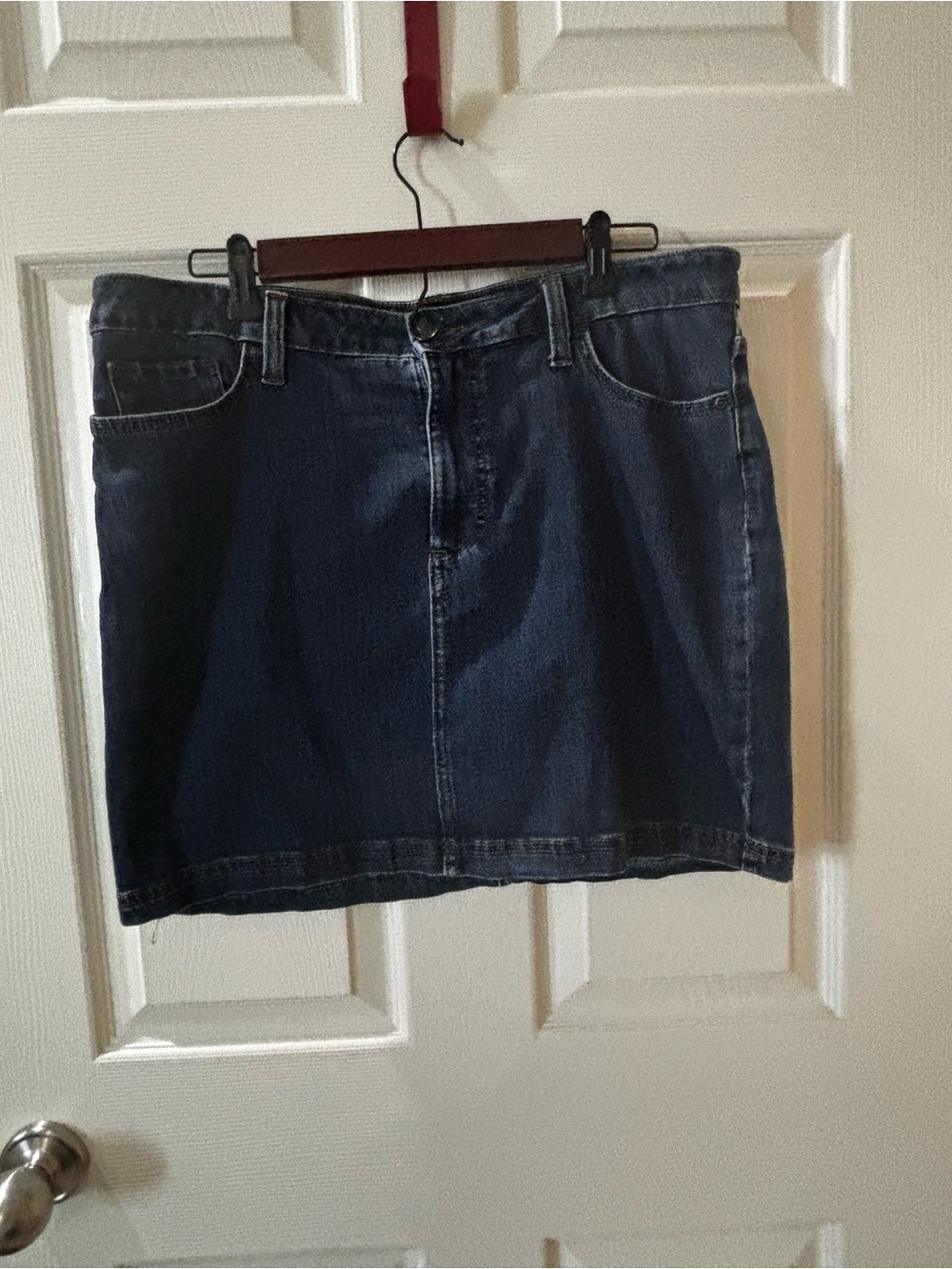 Lee Dark Blue Denim Mini Skirt with Back Pockets